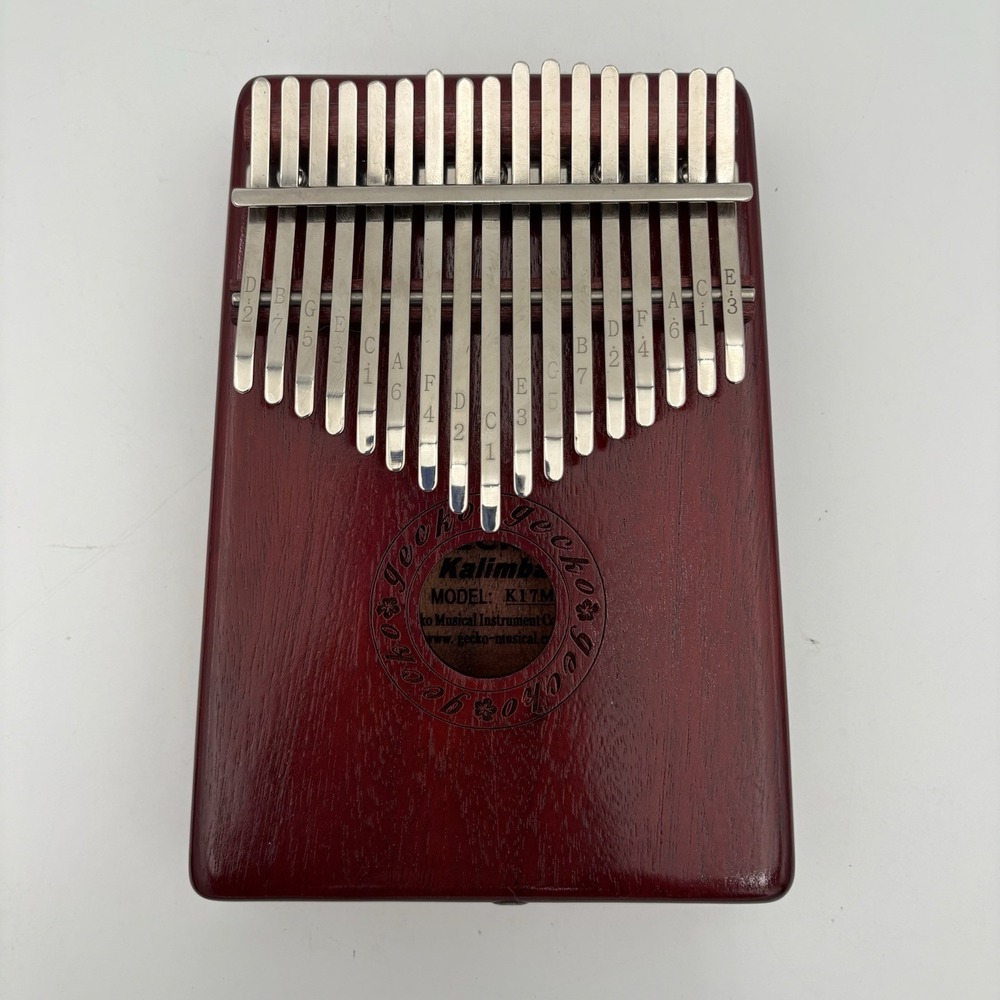 Gecko Kalimba Professional 17-Key Thumb Piano With Case, Solid Mahogany Wood